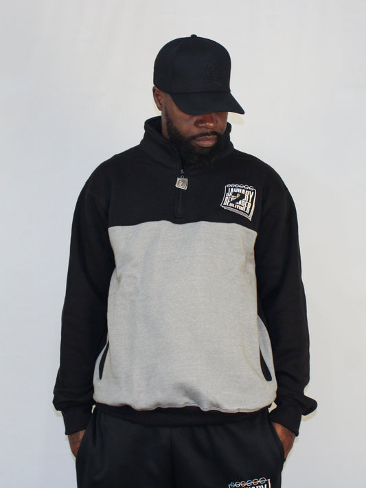 J2D Zip Fleece - Blk/White/Grey
