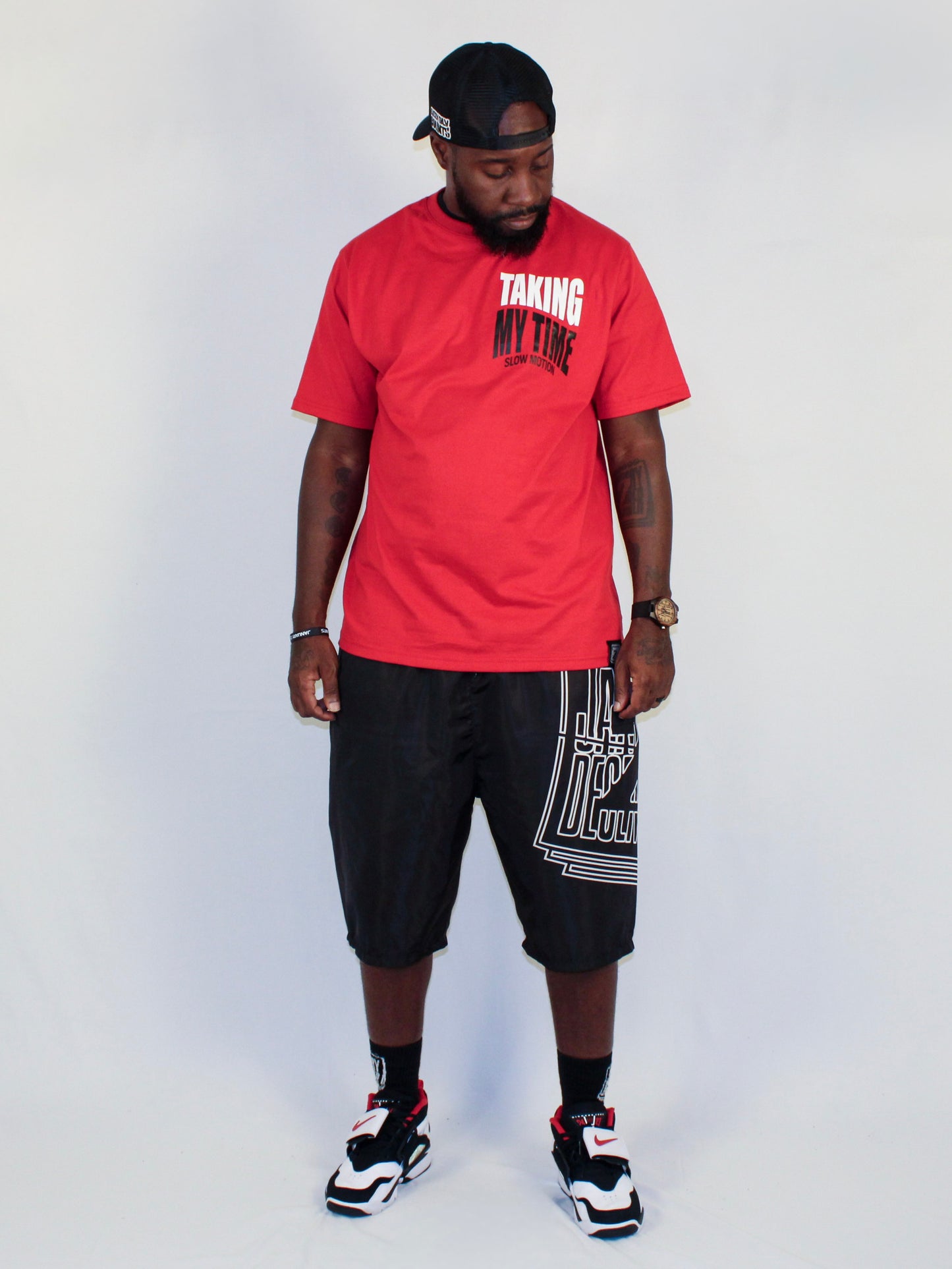 Taking My Time "Fire Red" Red/White/Black Tee
