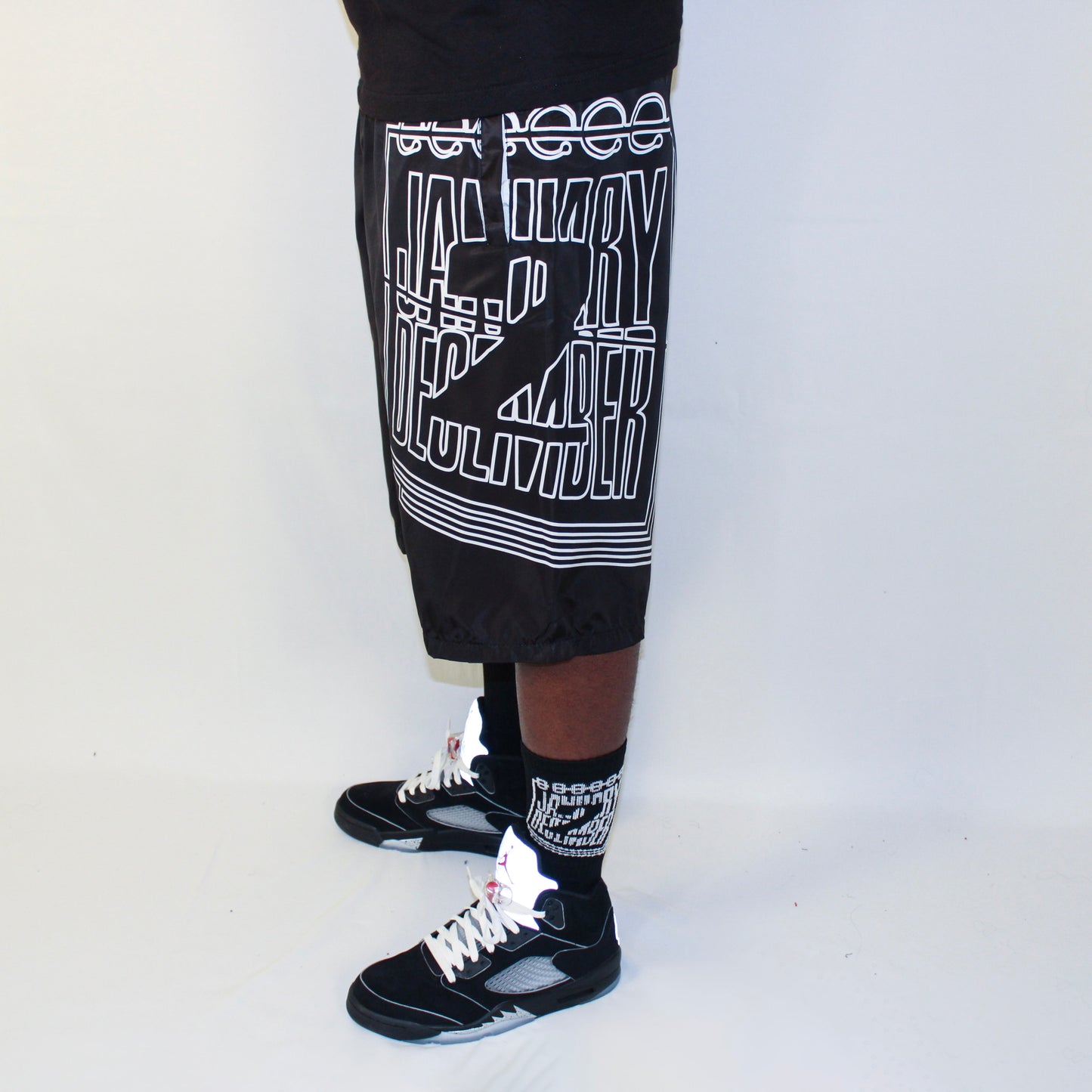 J2D "Business Man" Blk/White Nylon Shorts