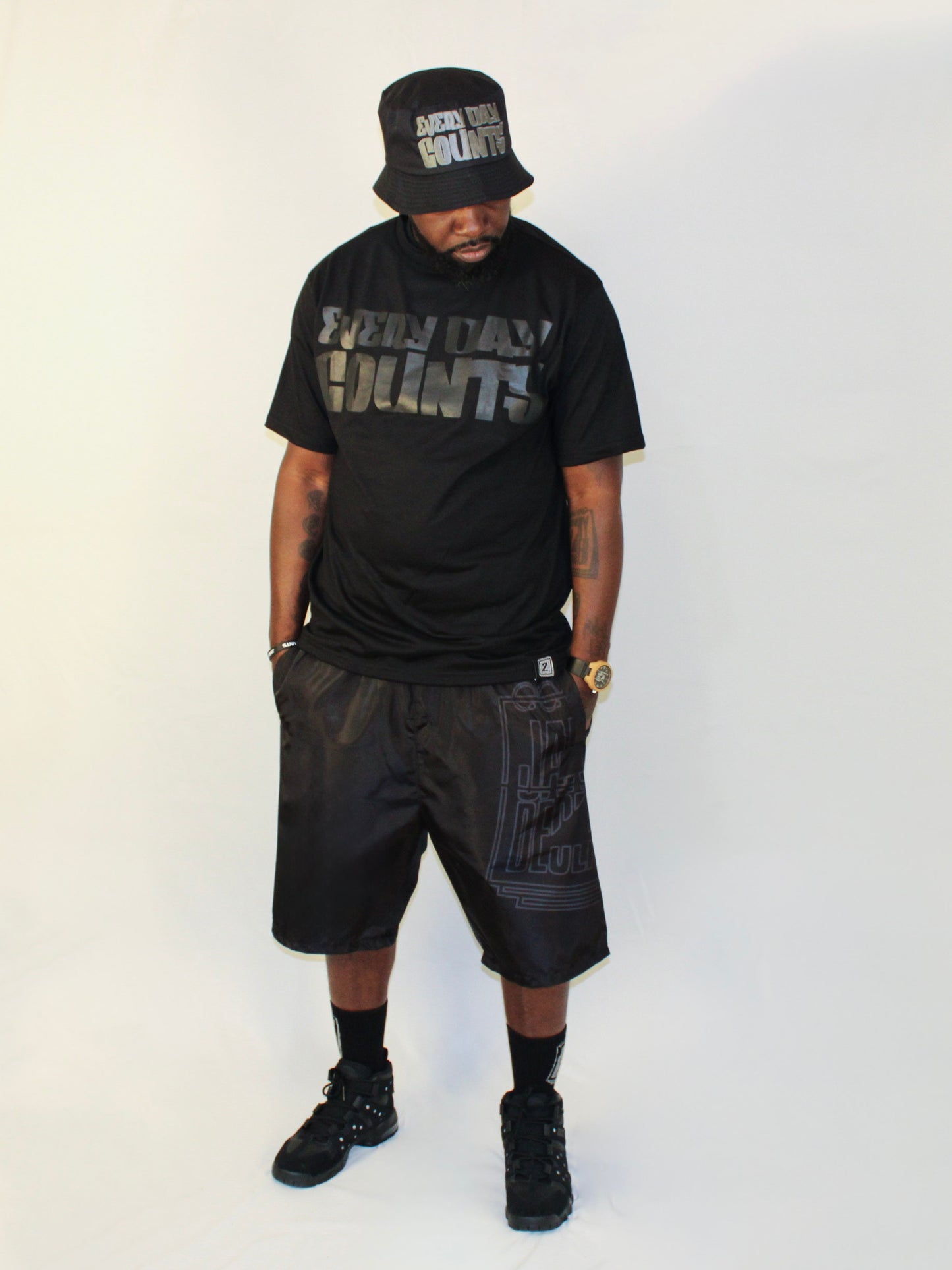 EDC "Trap Out" Blk on Blk Tee