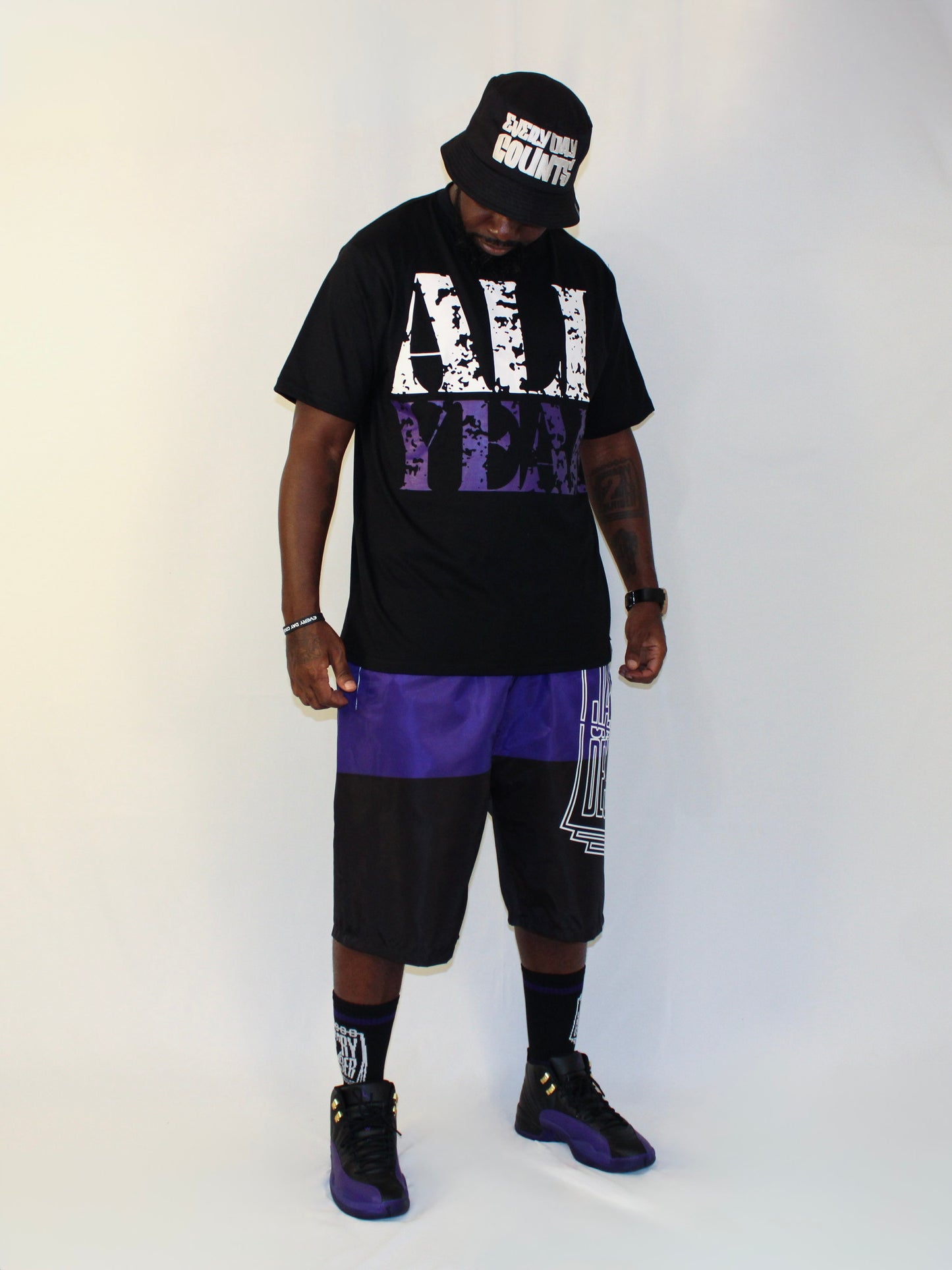All Year "Grape Soda" Blk/White/Purple Tee
