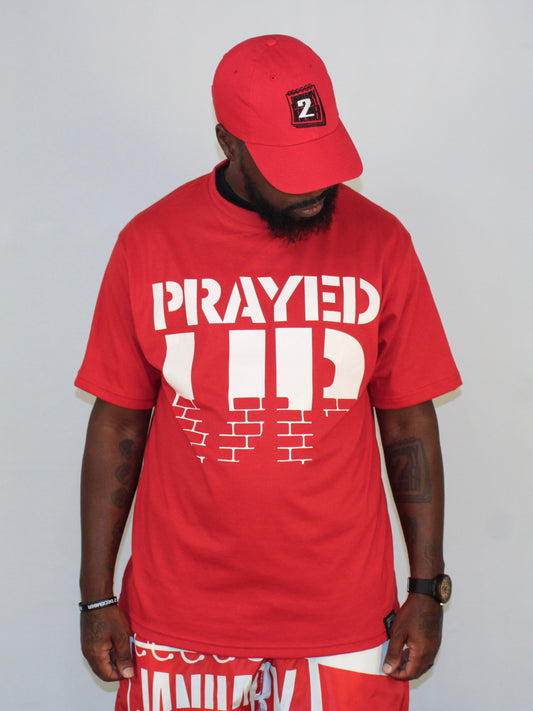 J2D "Prayed Up" Red/White/Black Tee