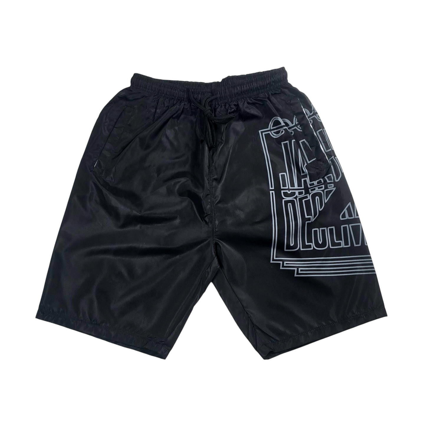 J2D "Make a Play" Blk/Grey Nylon Shorts