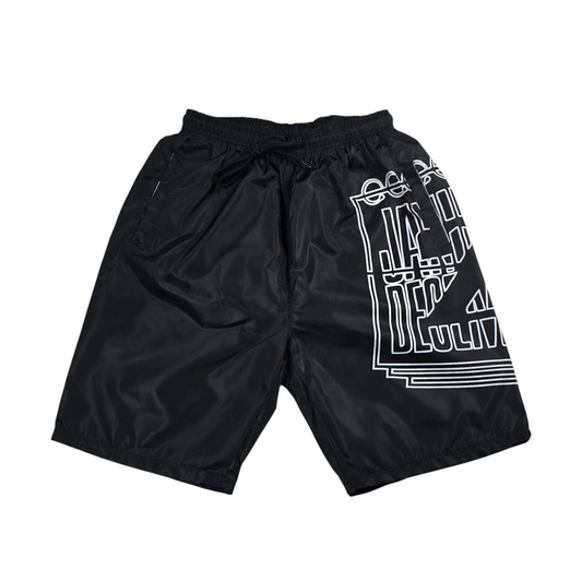 J2D "Business Man" Blk/White Nylon Shorts