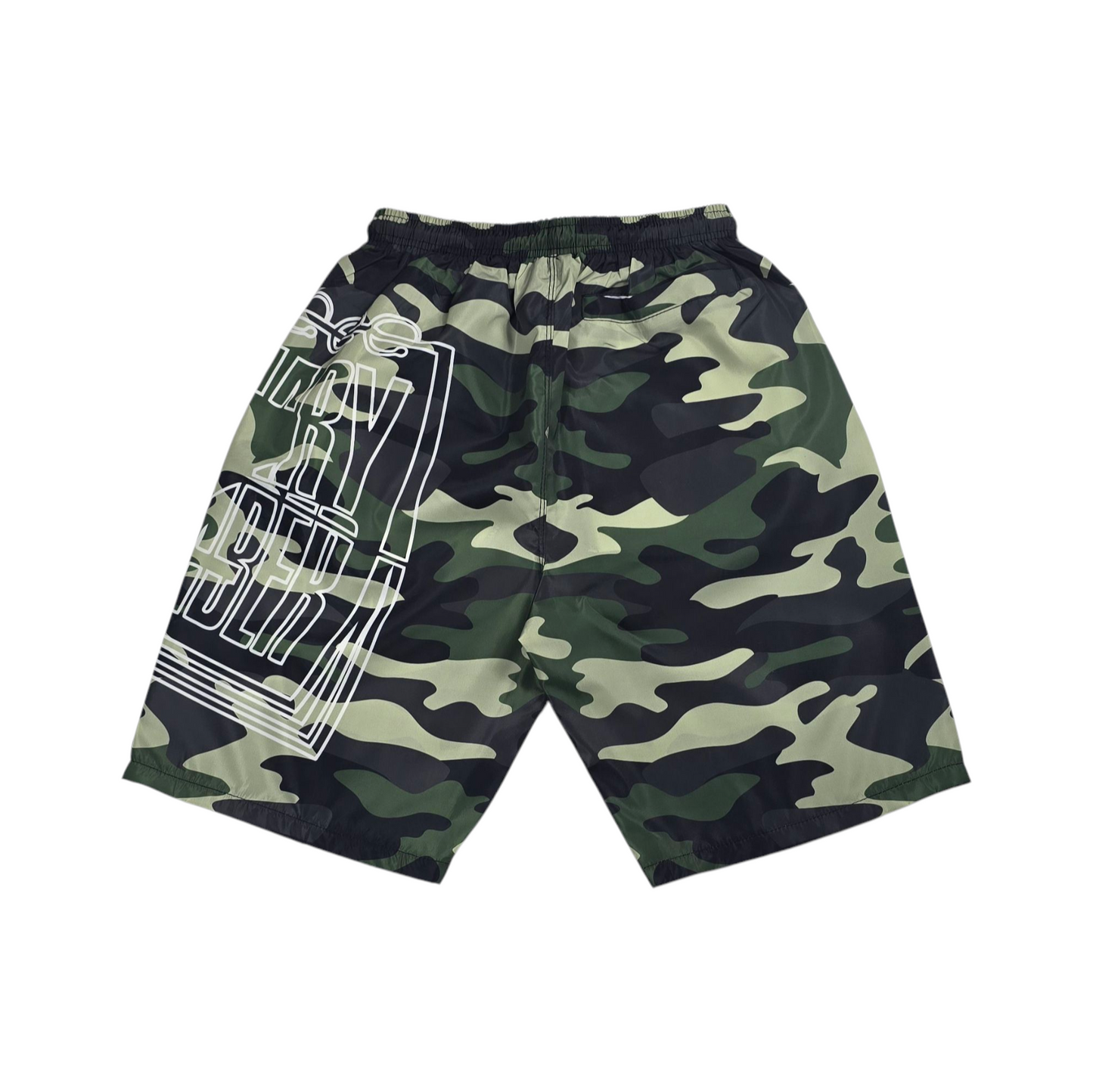 J2D "Soulja Rag" Camo Nylon Shorts