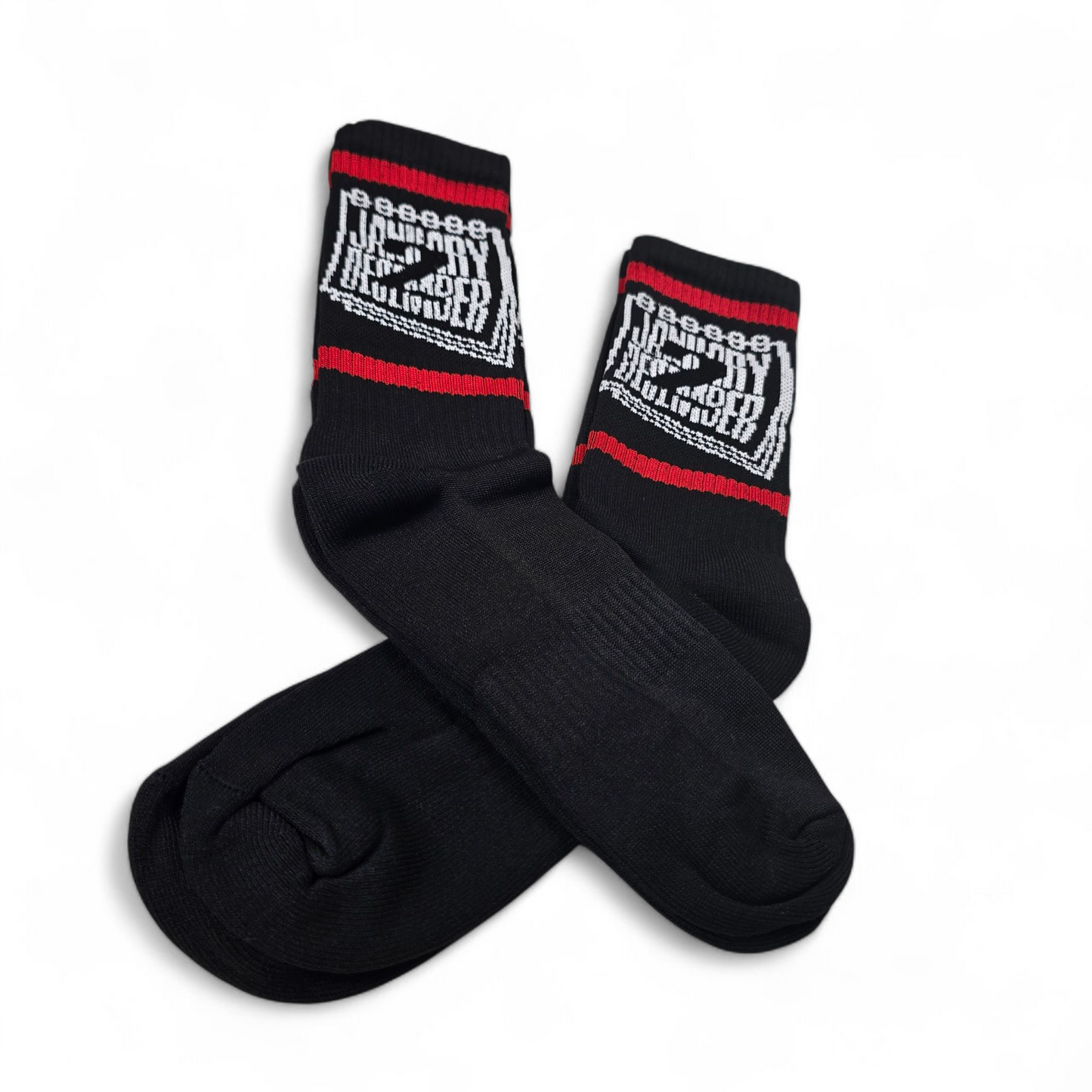 J2D Socks - Blk/Red/White