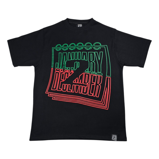 J2D "Juneteenth" Blk/Green/Red Tee