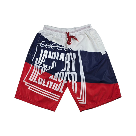 J2D "Independence" Navy/White/Red Nylon Shorts