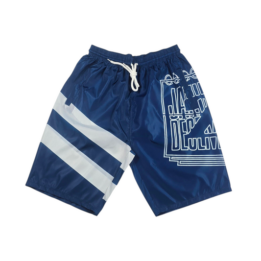 J2D "French Blue" Blue/White Nylon Shorts