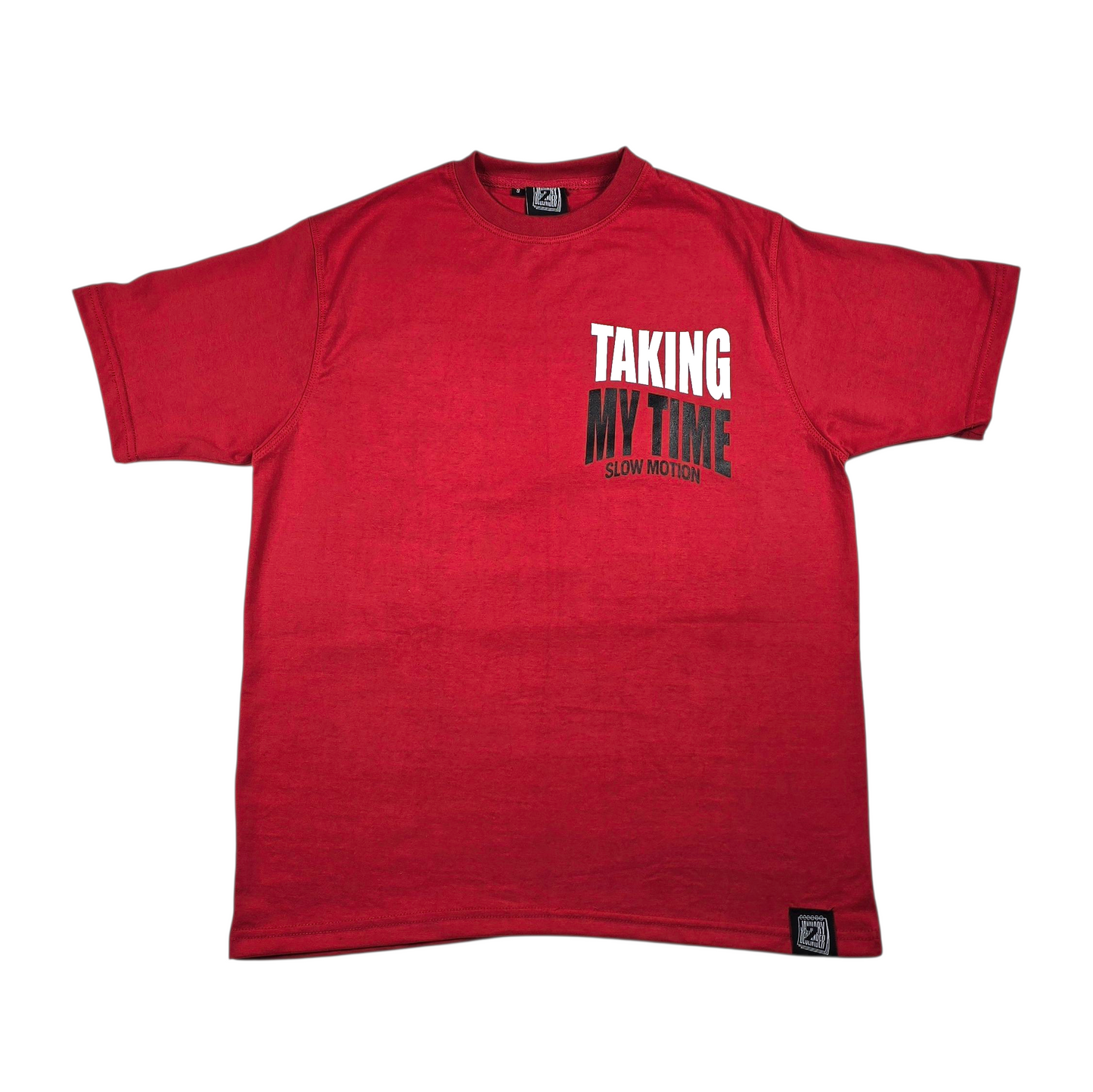 Taking My Time "Fire Red" Red/White/Black Tee