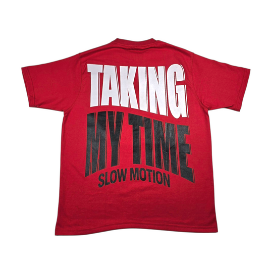 Taking My Time "Fire Red" Red/White/Black Tee