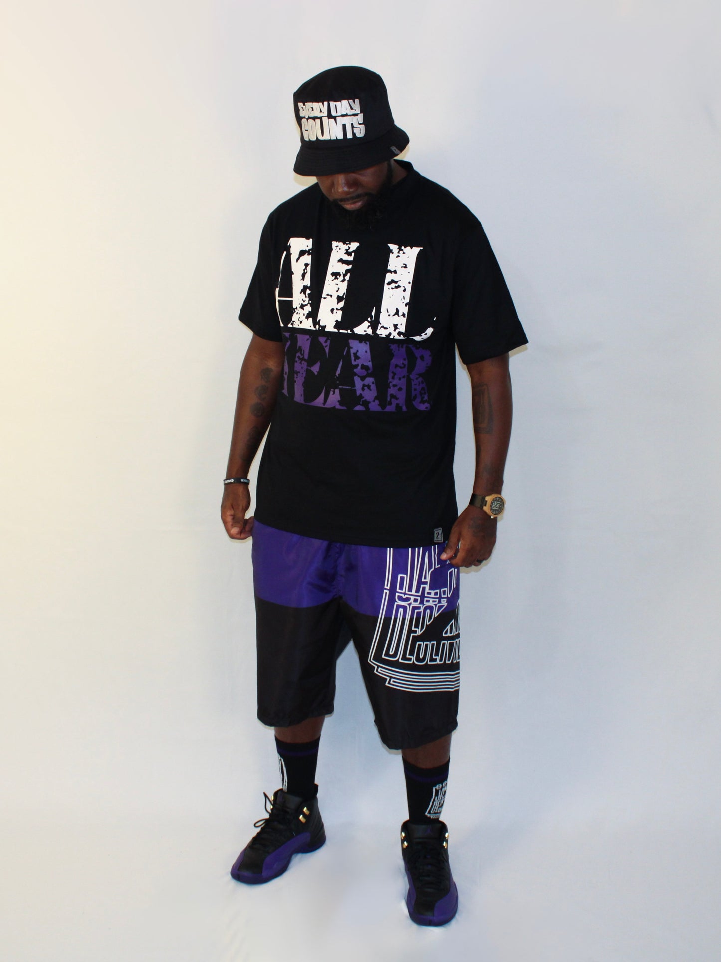 All Year "Grape Soda" Blk/White/Purple Tee