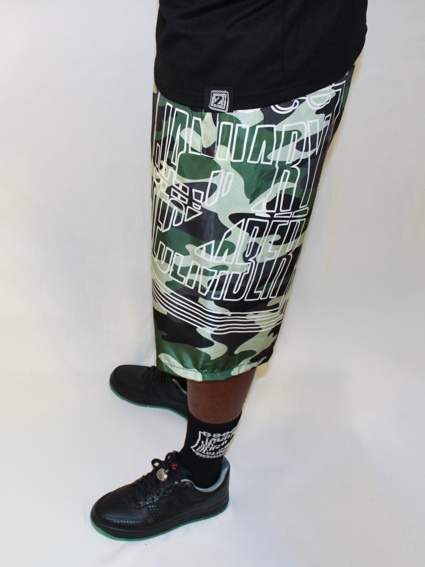 J2D "Soulja Rag" Camo Nylon Shorts