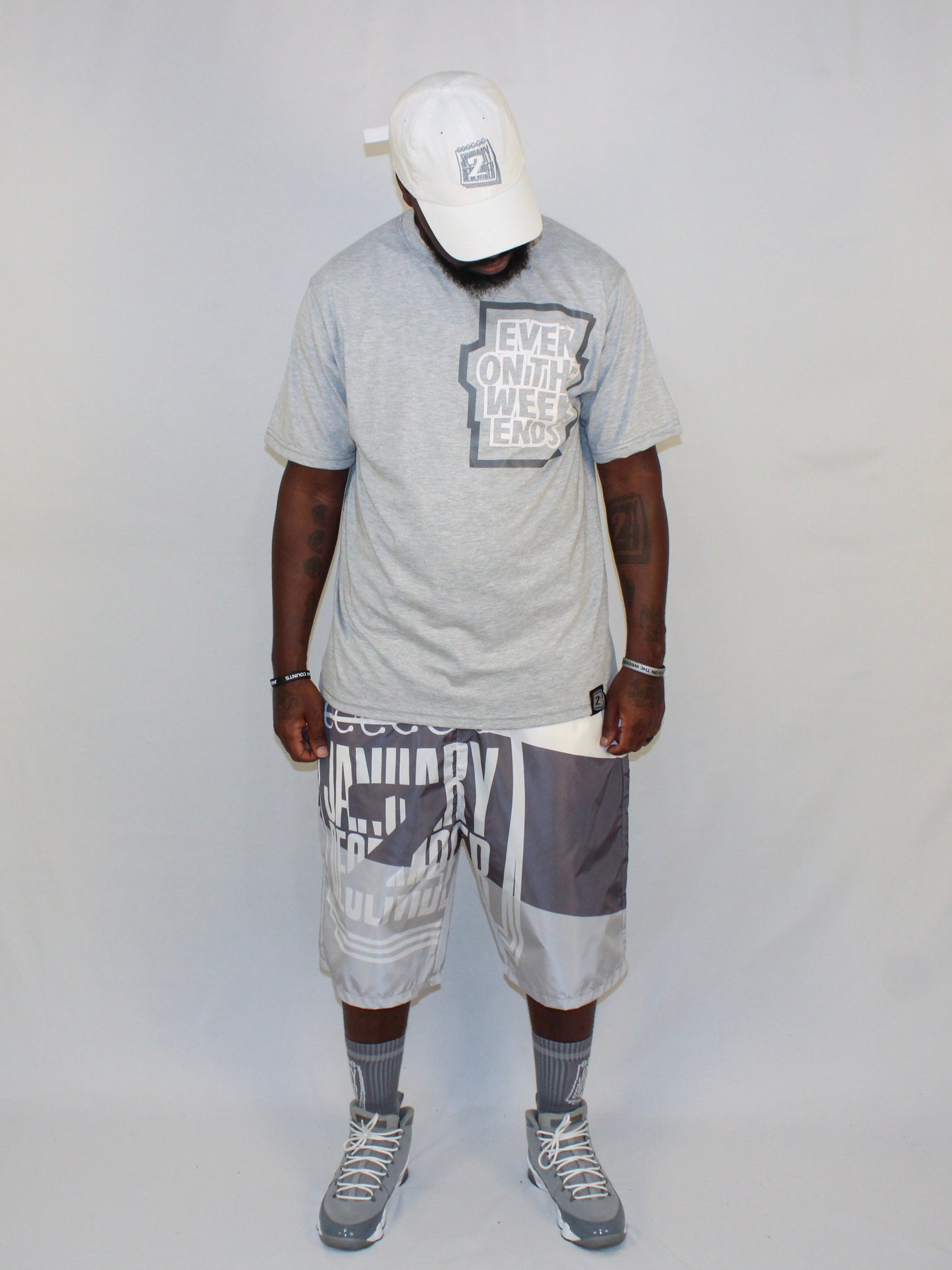 J2D Socks - 2 Tone Grey/White