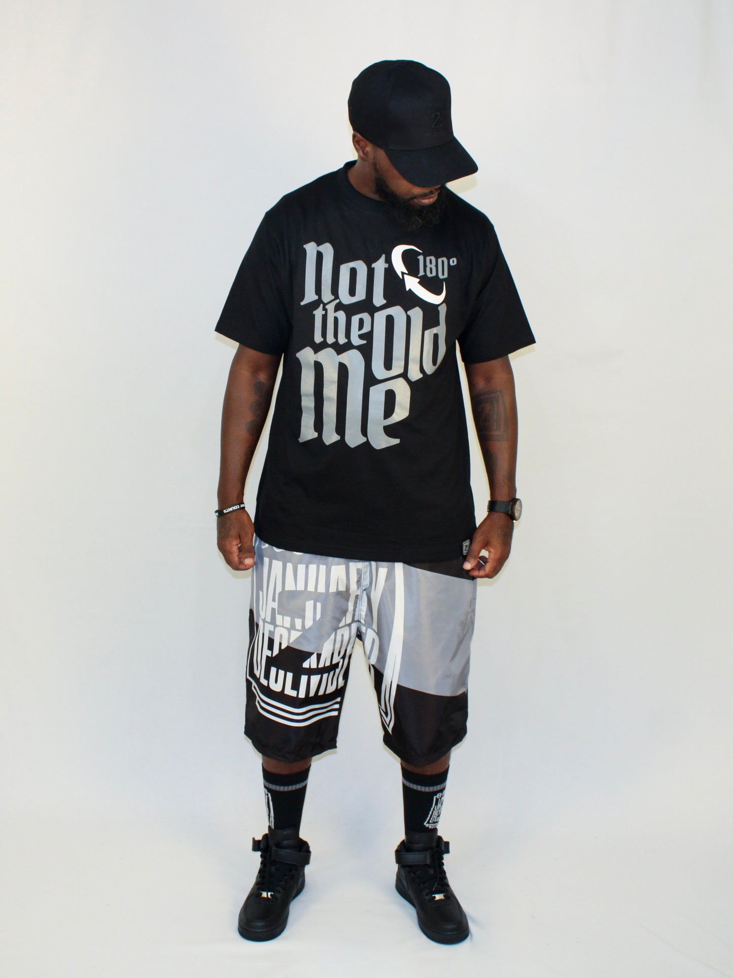 J2D "Not the Old Me" Black/White/Grey Tee