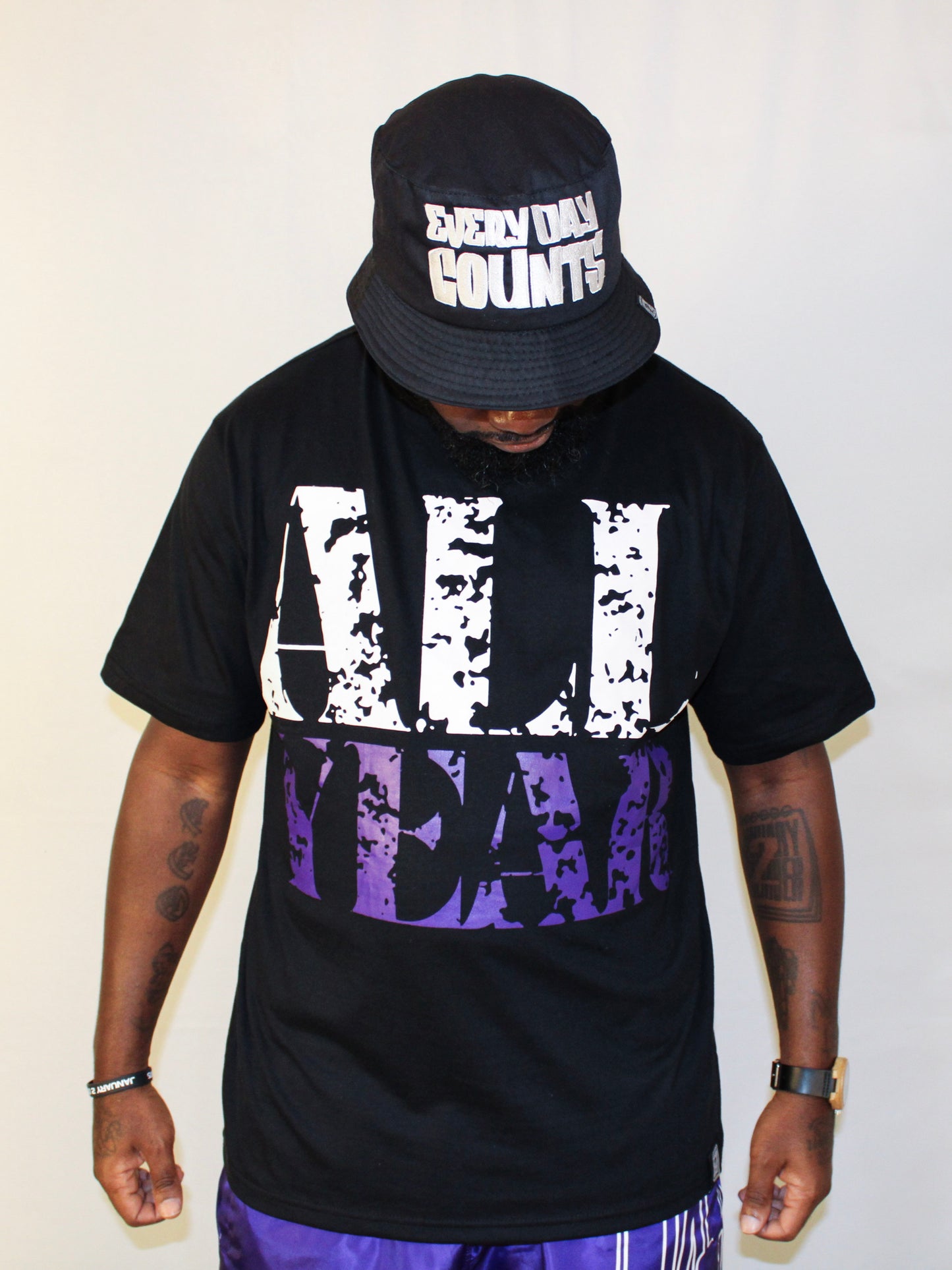 All Year "Grape Soda" Blk/White/Purple Tee