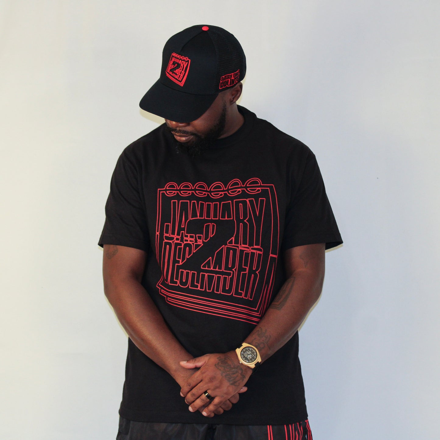 J2D "96 Bulls" Blk/Red Tee