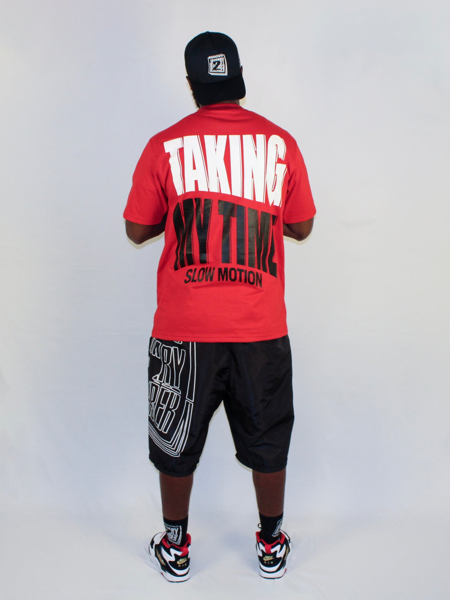Taking My Time "Fire Red" Red/White/Black Tee