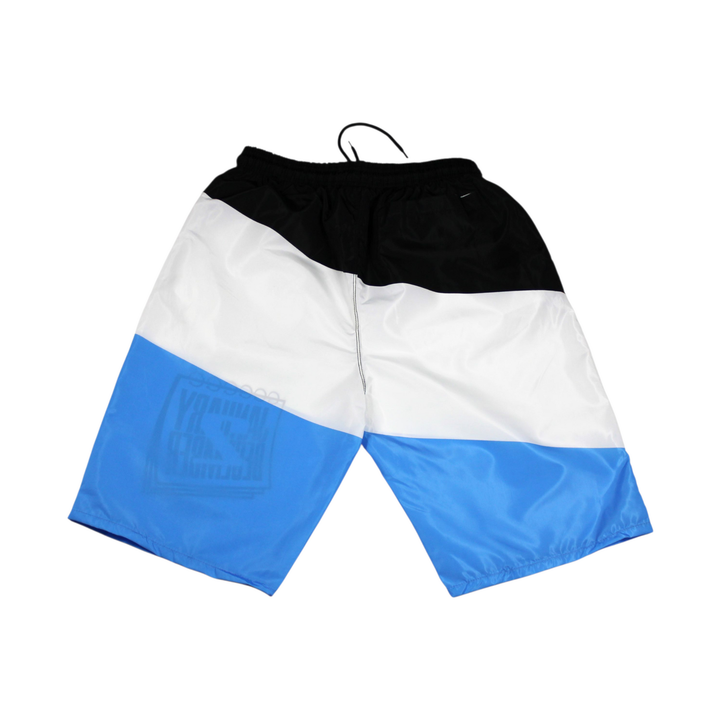 J2D "UNC" Blk/White/Carolina Blue Nylon Shorts
