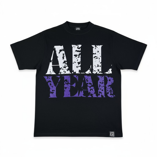 All Year "Grape Soda" Blk/White/Purple Tee