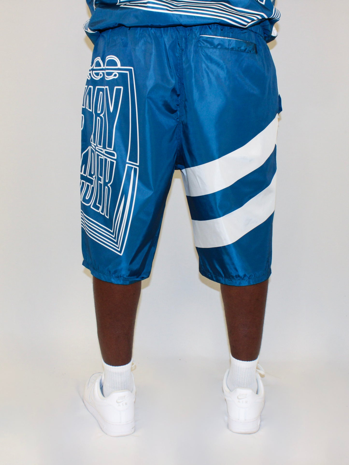J2D "French Blue" Blue/White Nylon Shorts