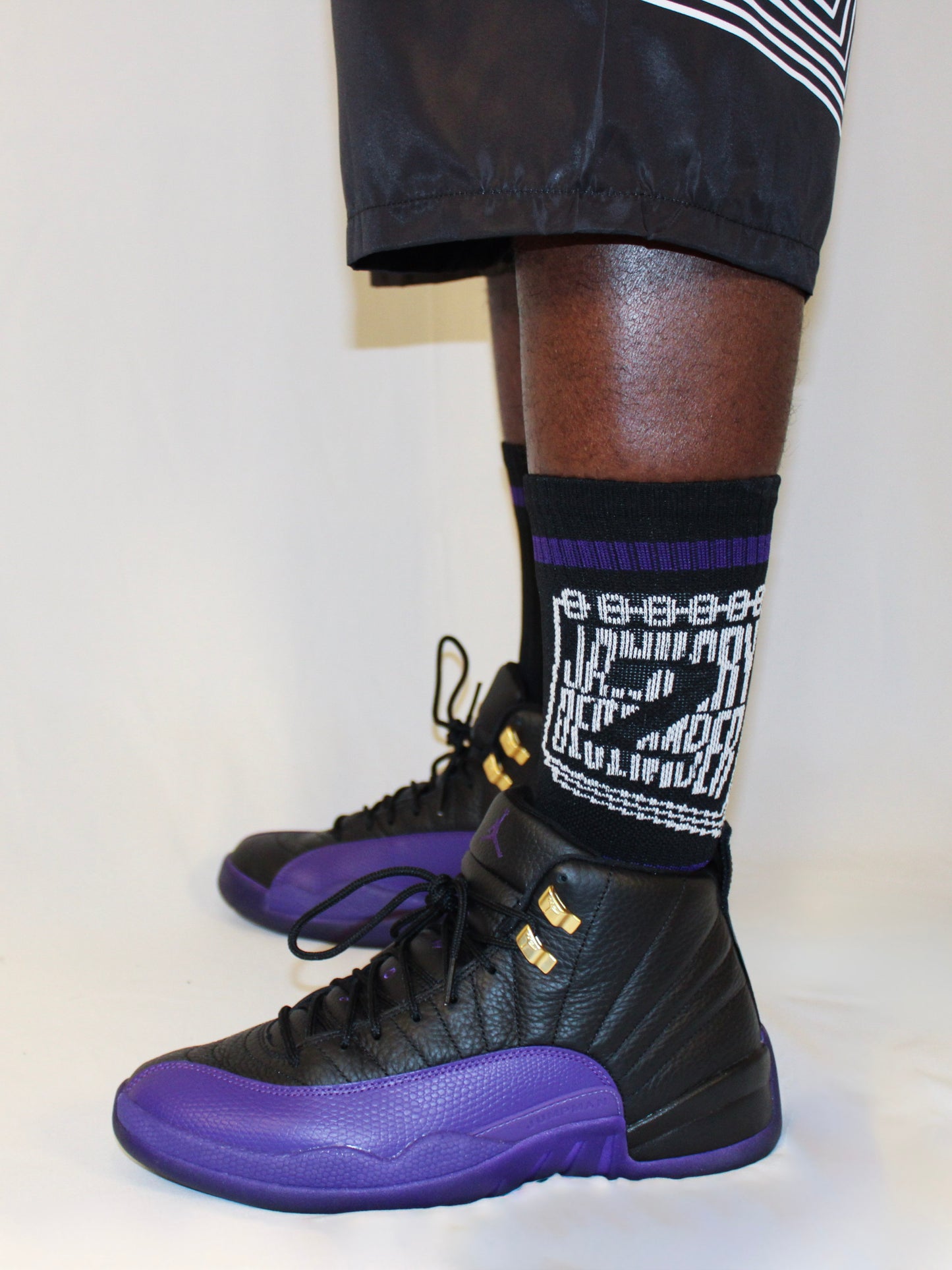 J2D Socks - Blk/Purple/White