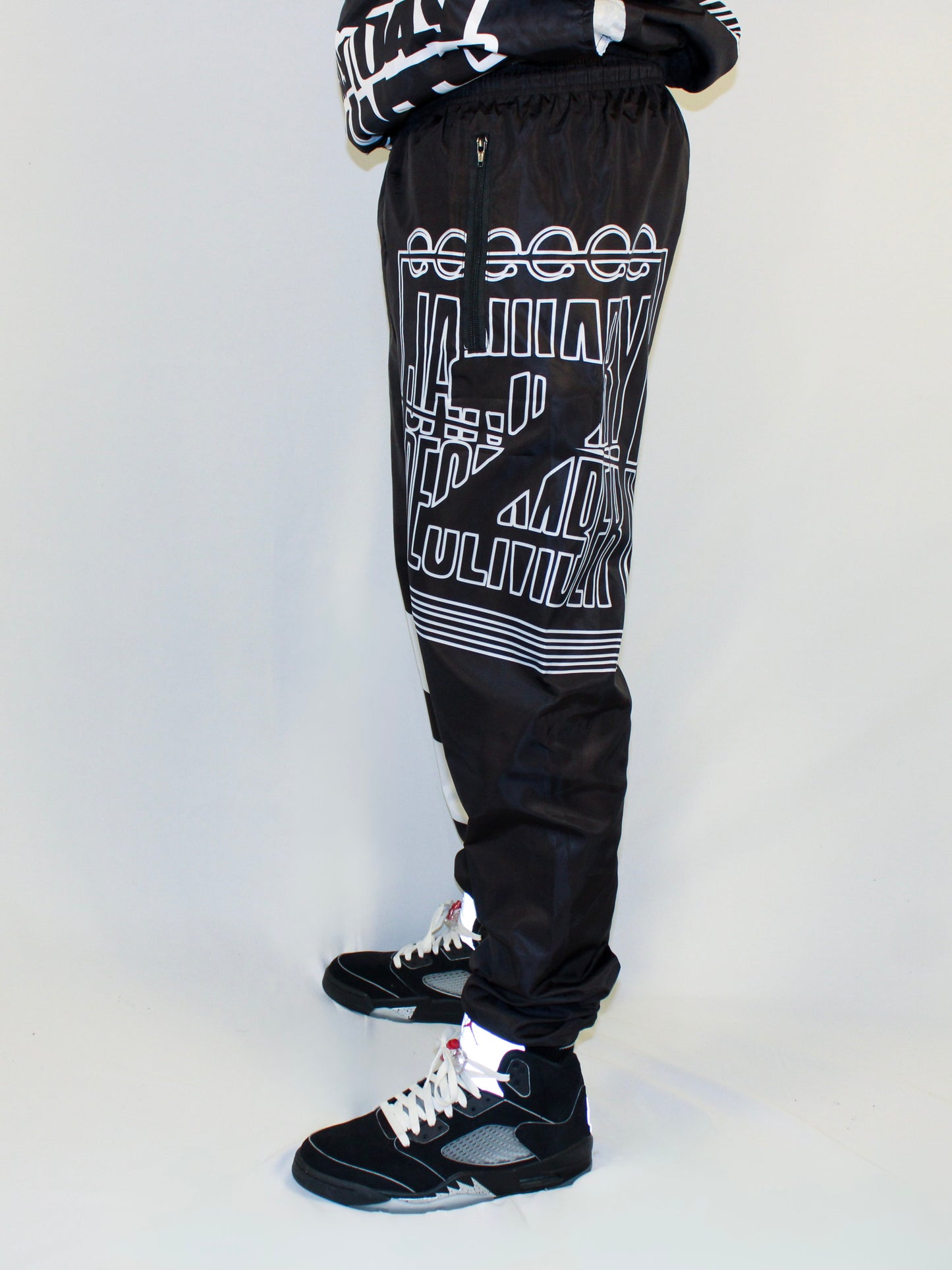 J2D "Oreo" Black/White Nylon Pants