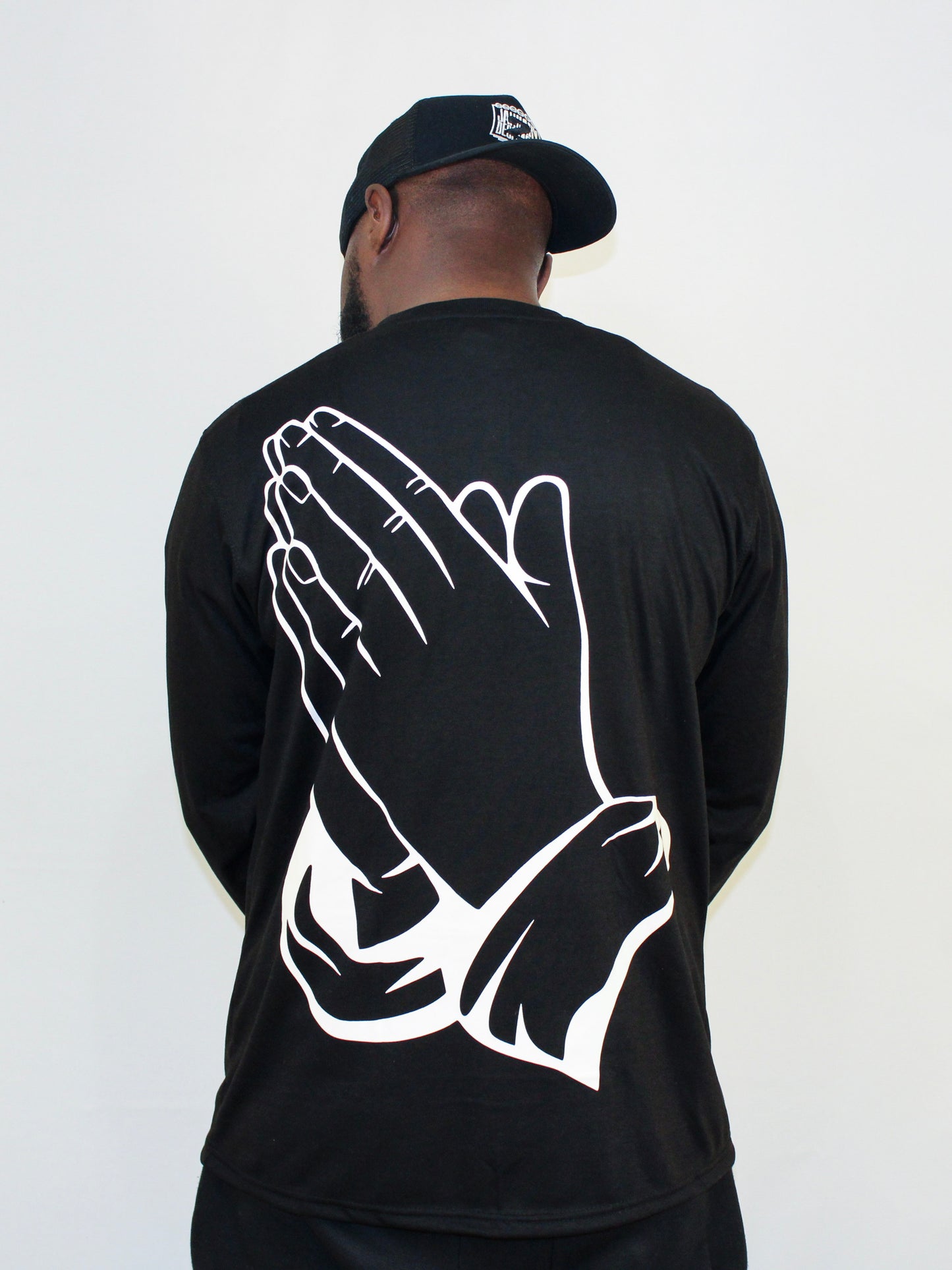 Prayed Up Long Sleeve - Black/White