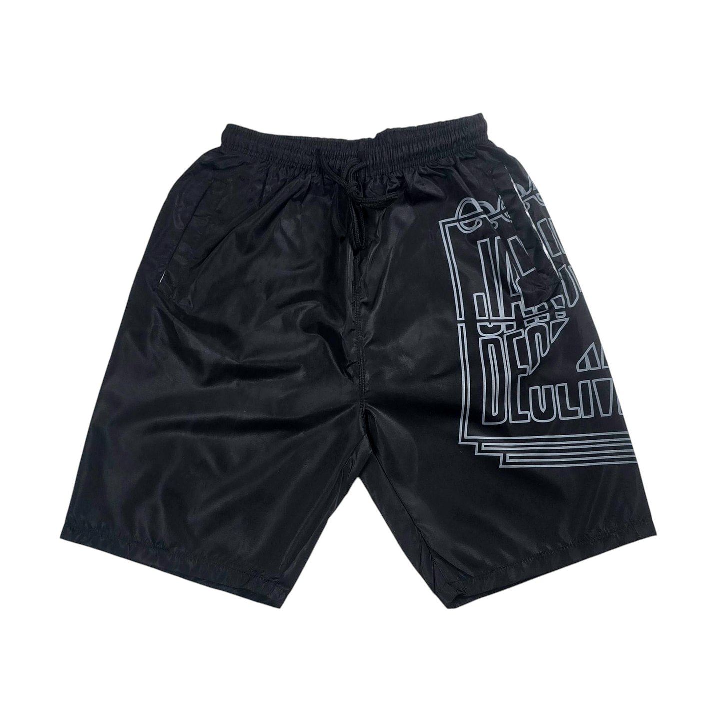 J2D Nylon Coolin Shorts - Black/Grey