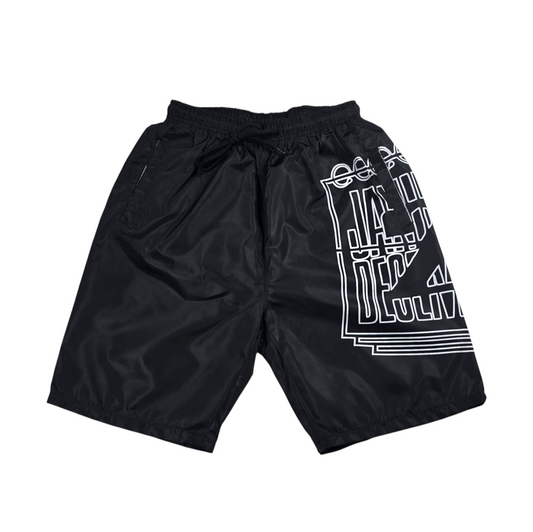 J2D Nylon Coolin Shorts - Black/White