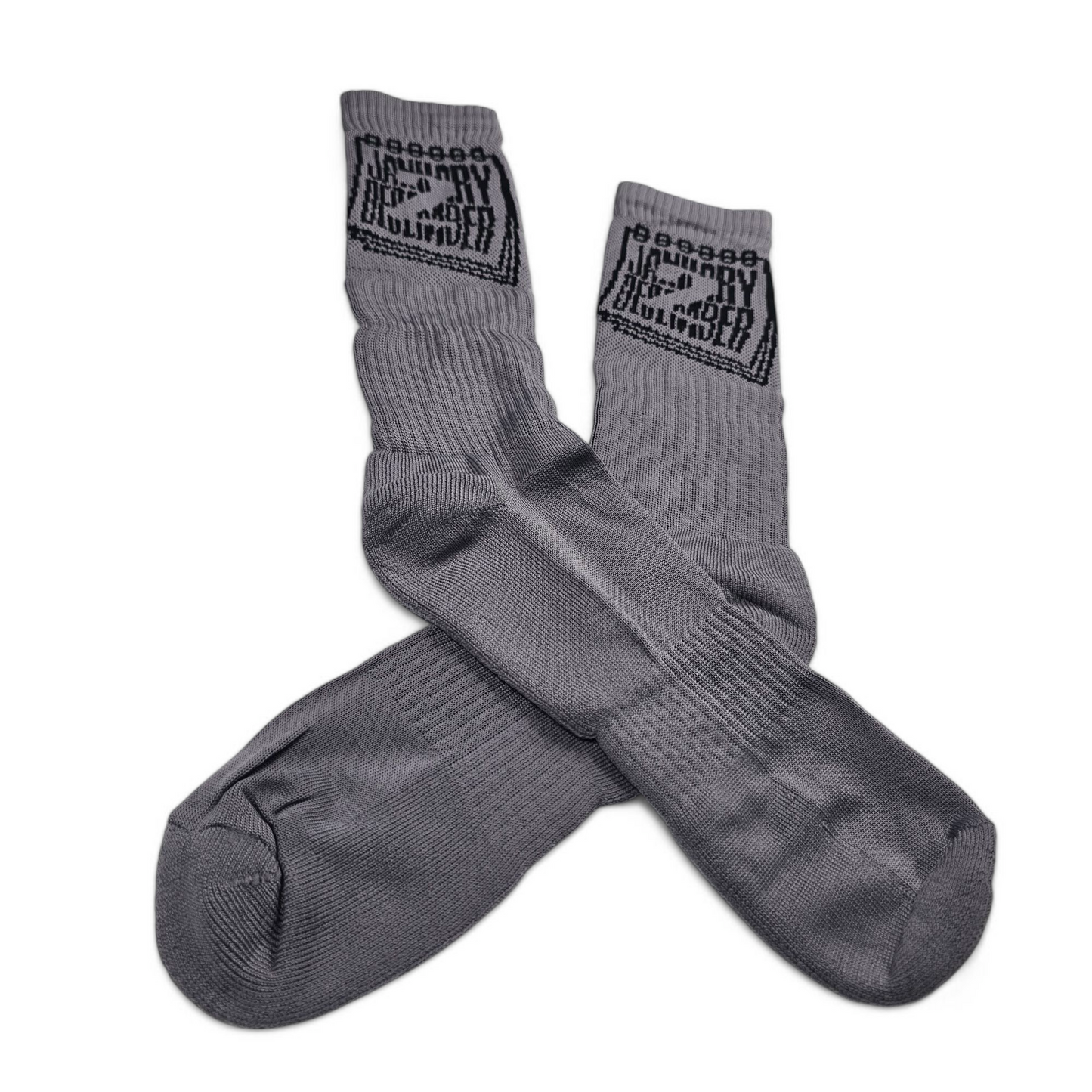 J2D Crew Socks - Grey/Black