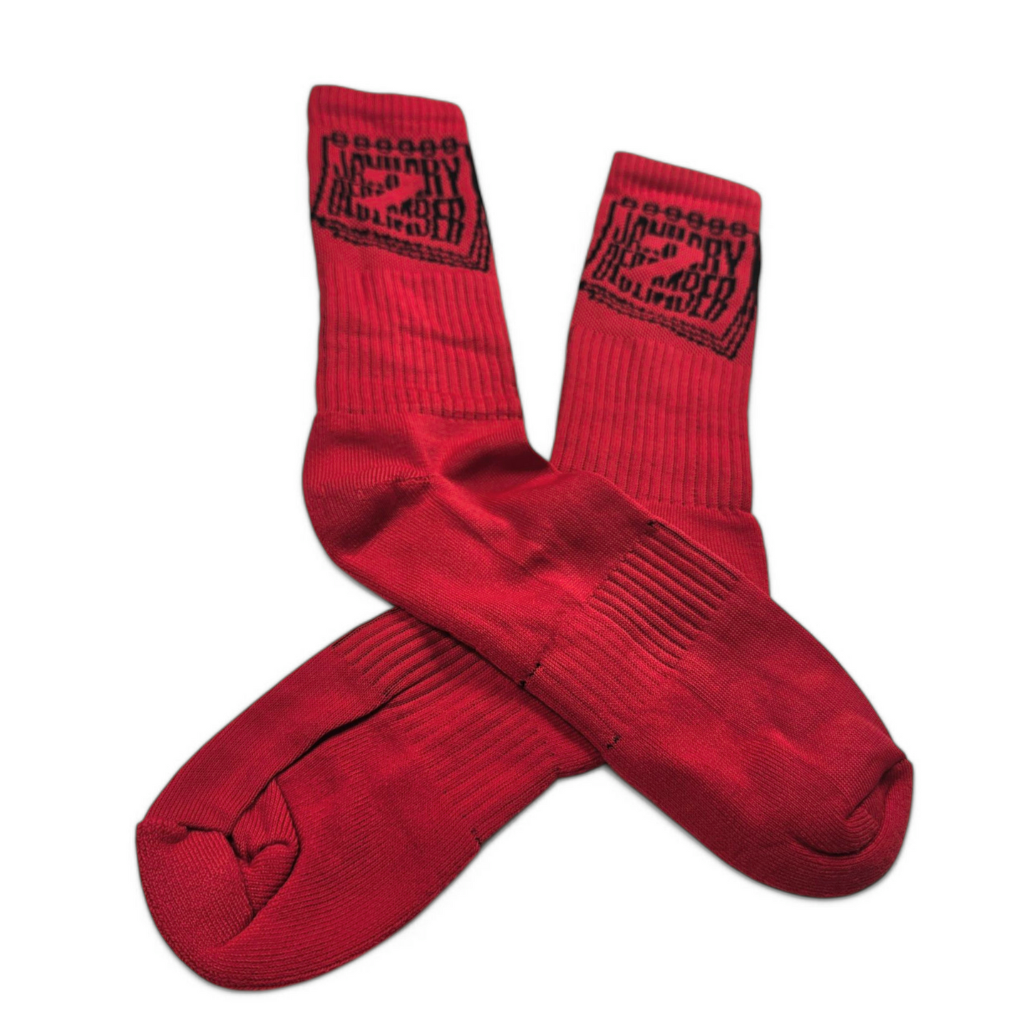 J2D Crew Socks - Red/Black