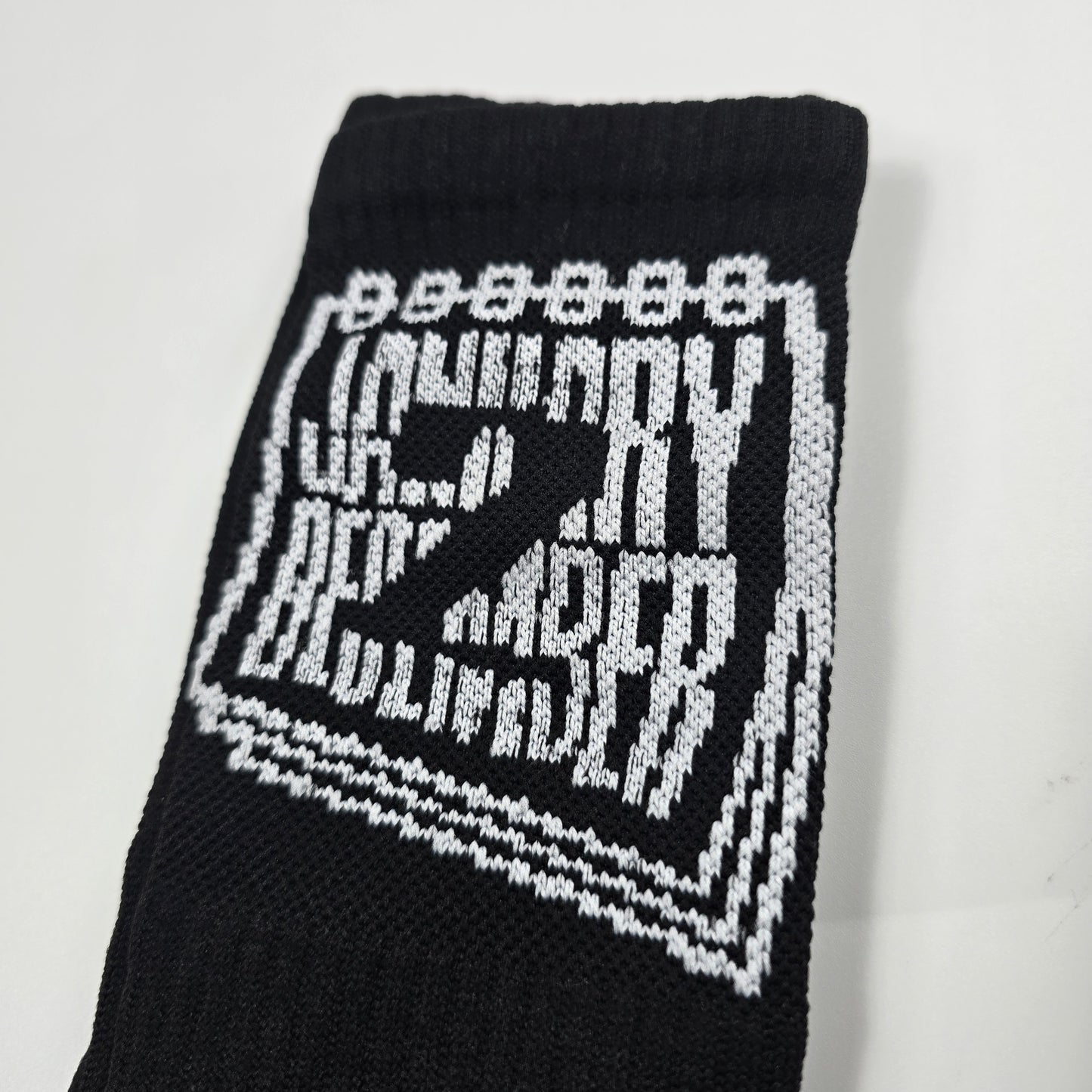 J2D Crew Socks - Black/White