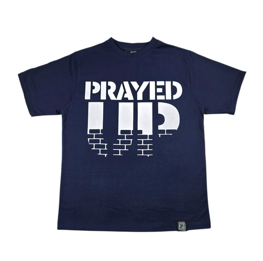 J2D "Prayed Up" Navy/Red/White Tee