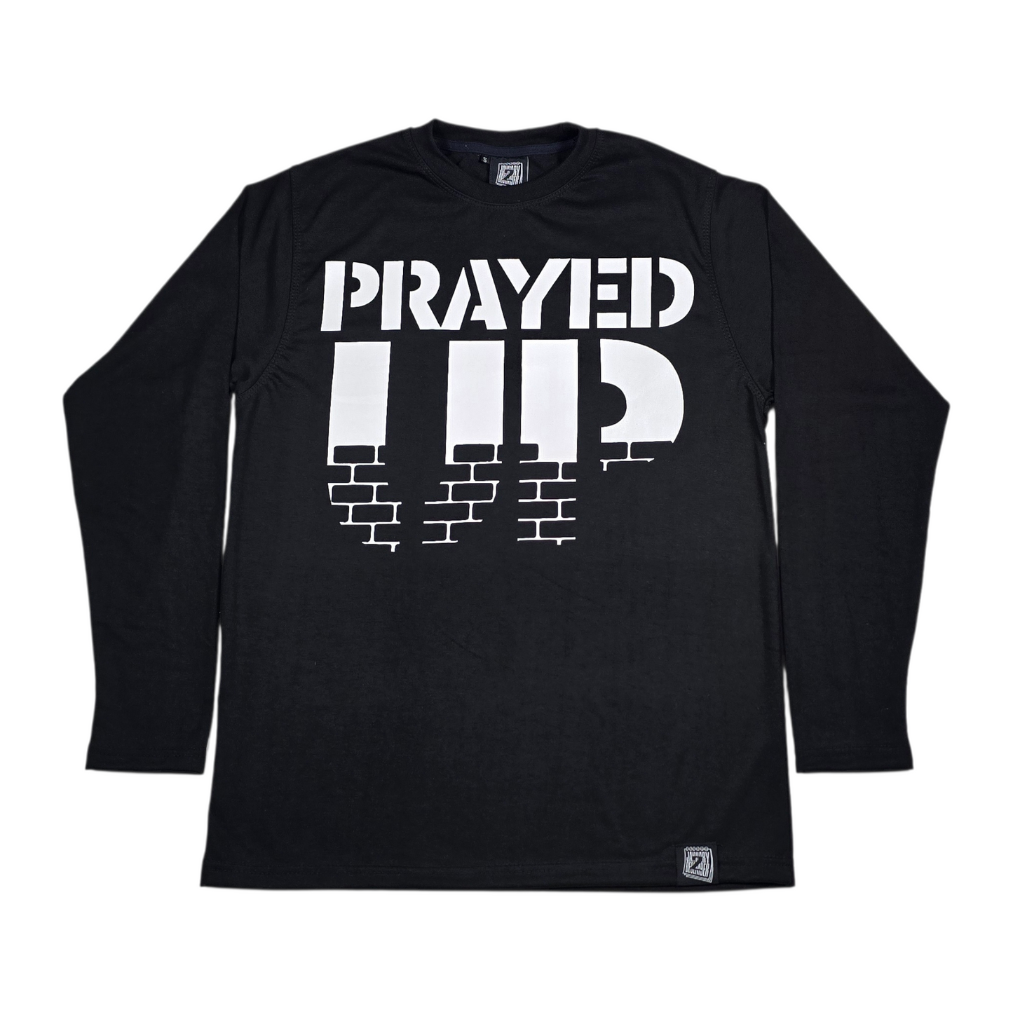 Prayed Up Long Sleeve - Black/White