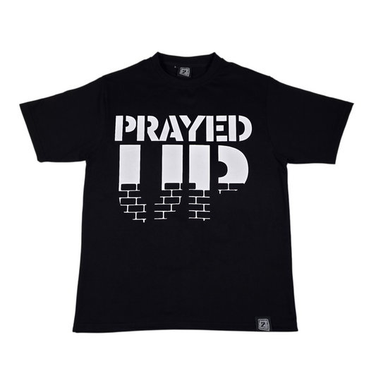 J2D "Prayed Up" Black/White/Red Tee
