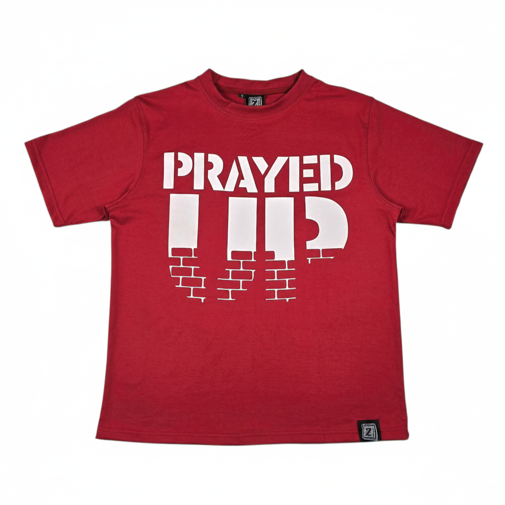 J2D "Prayed Up" Red/White/Black Tee