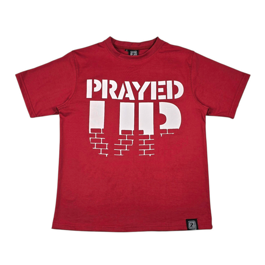 J2D "Prayed Up" Red/White/Black Tee