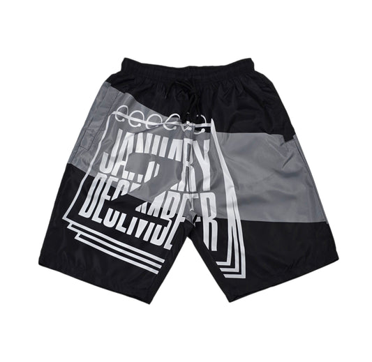 J2D Nylon Shorts - Black/White/Grey
