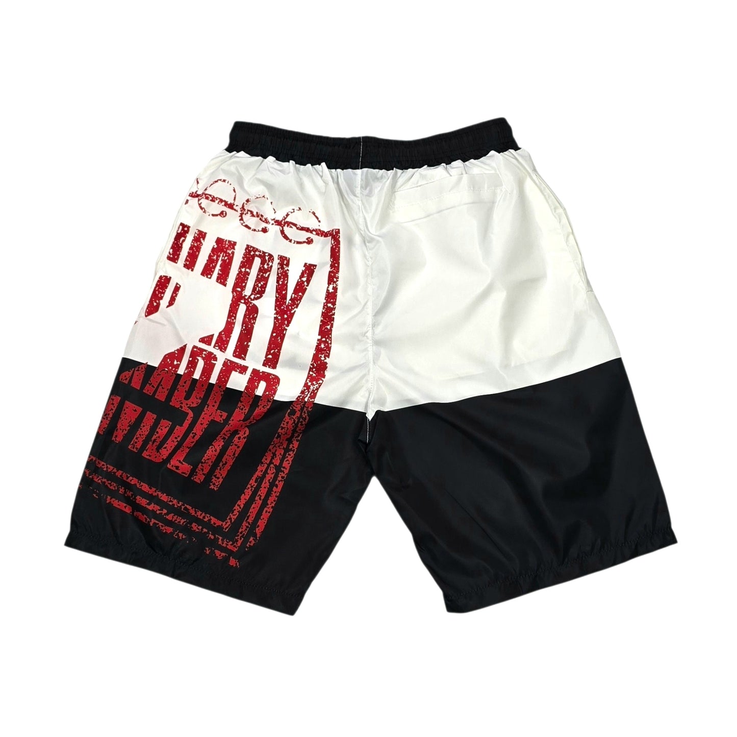 J2D Nylon Shorts - Black/White/Red