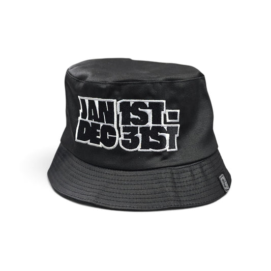 J2D "JAN 1ST - DEC31ST" Black/White Bucket Hat