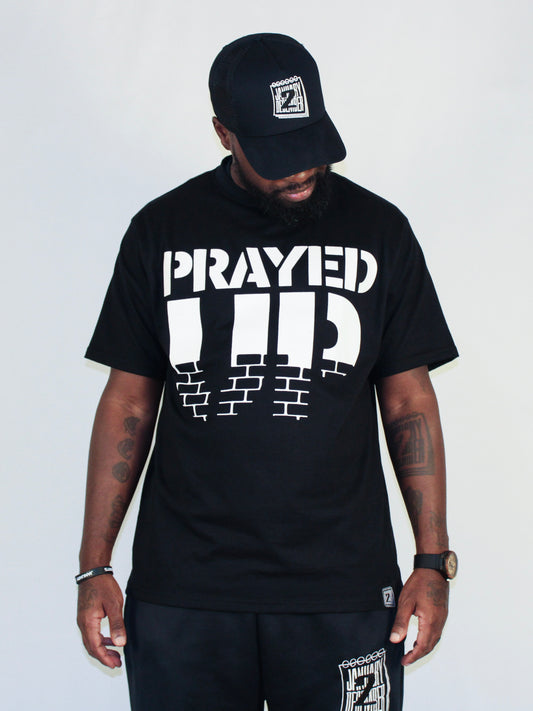J2D "Prayed Up" Blk/White/Grey Tee