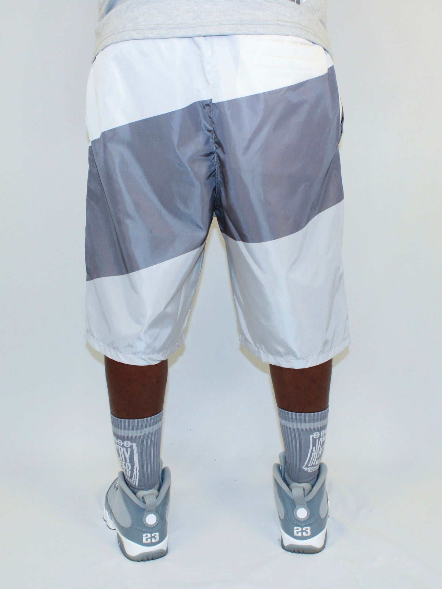 J2D Nylon Shorts - Light Grey/White/Charcoal
