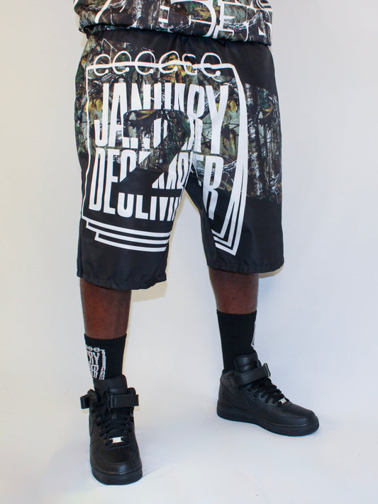 J2D Nylon Shorts - Camo/White/Black