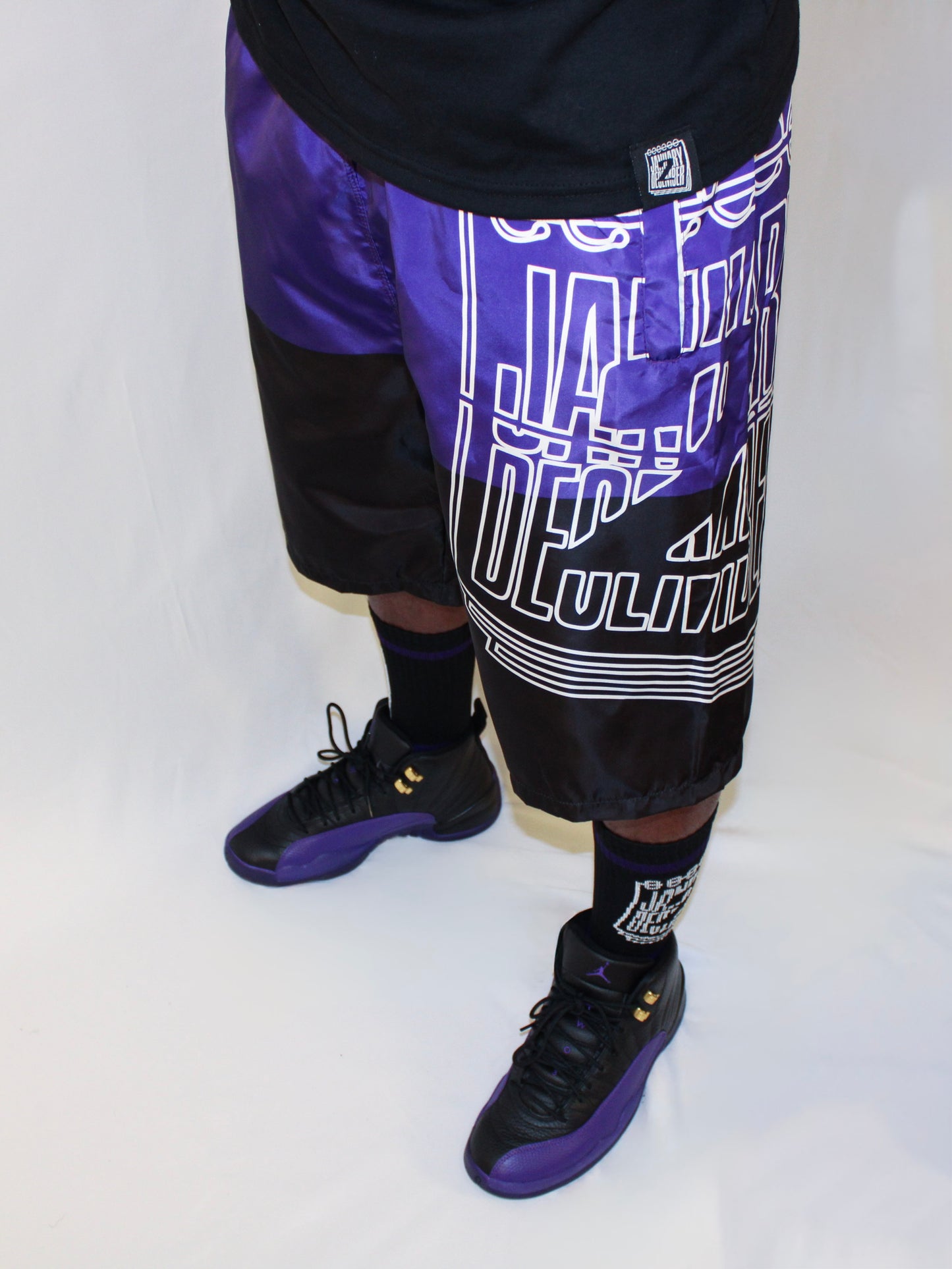 J2D Socks - Blk/Purple/White