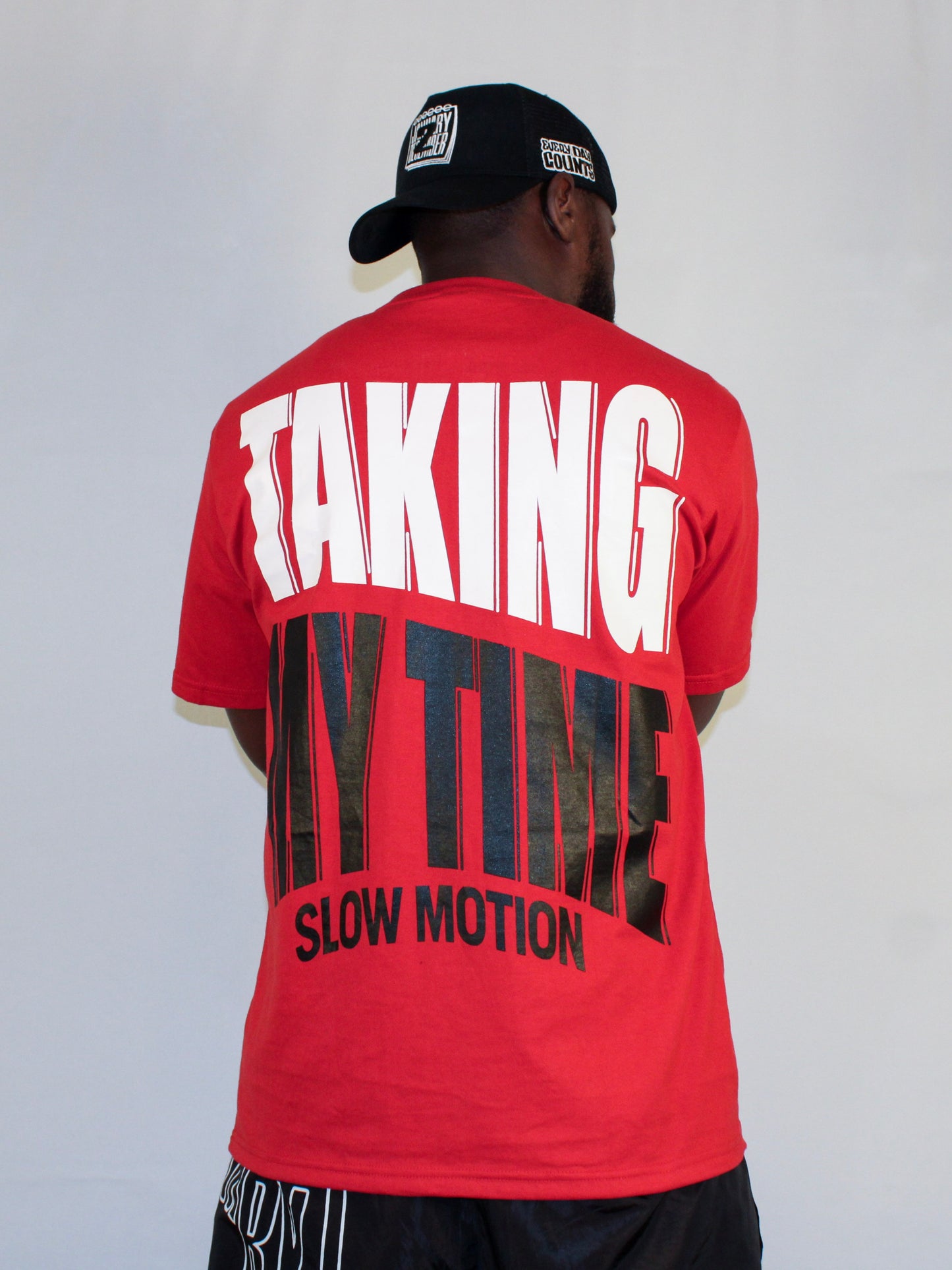 Taking My Time "Fire Red" Red/White/Black Tee