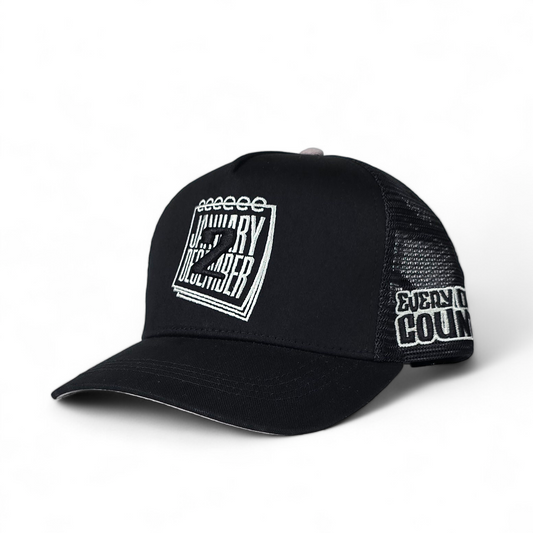 J2D Trucker Hat - Black/Grey