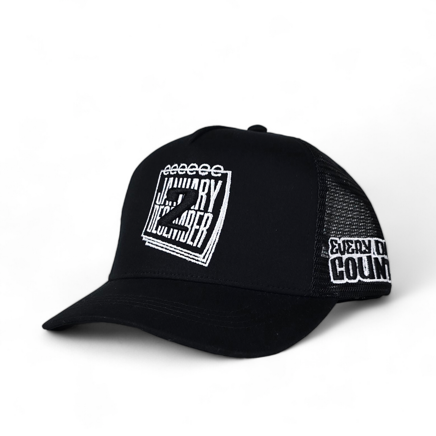 J2D Trucker Hat - Black/White