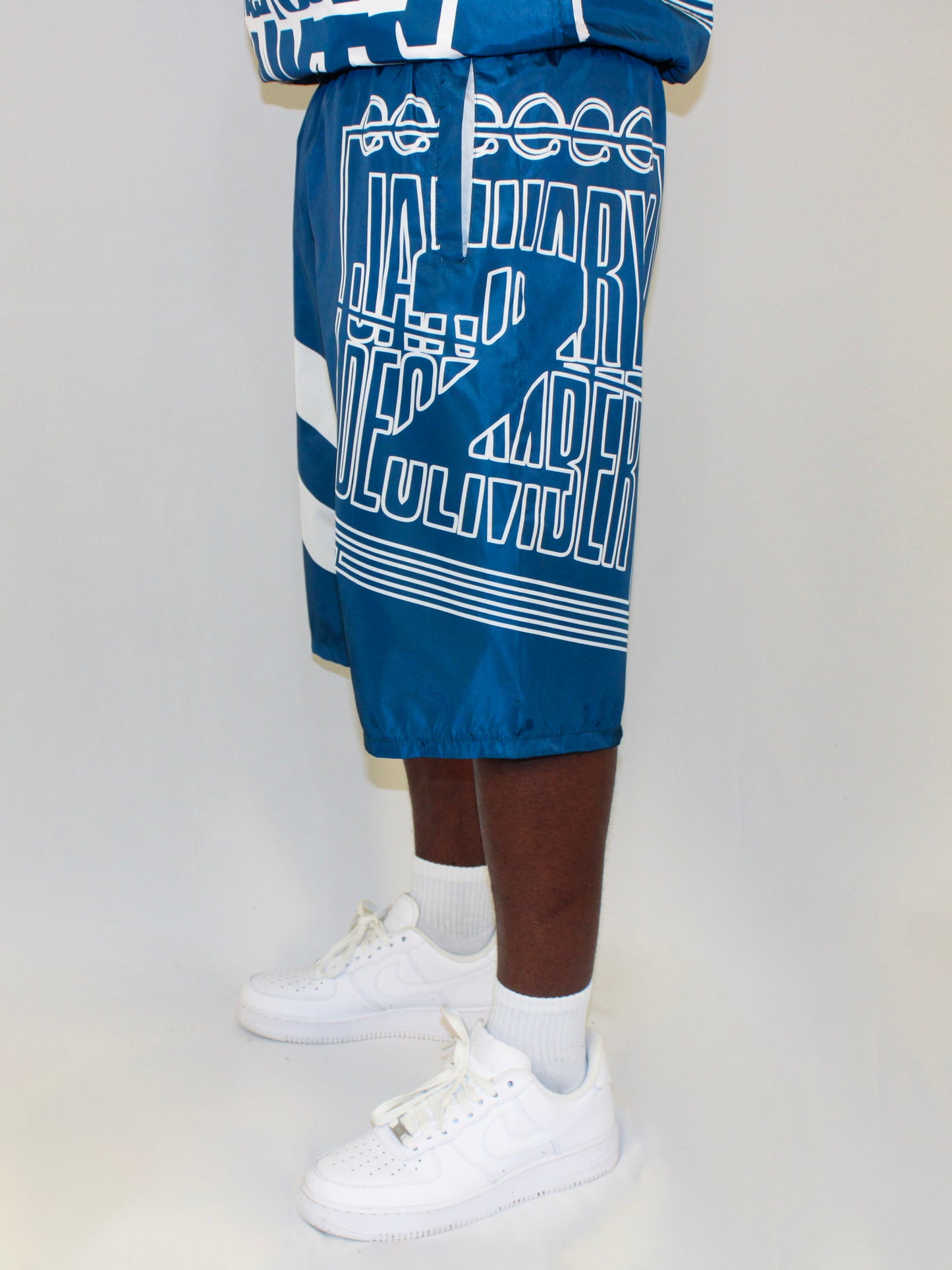 J2D "French Blue" Blue/White Nylon Shorts