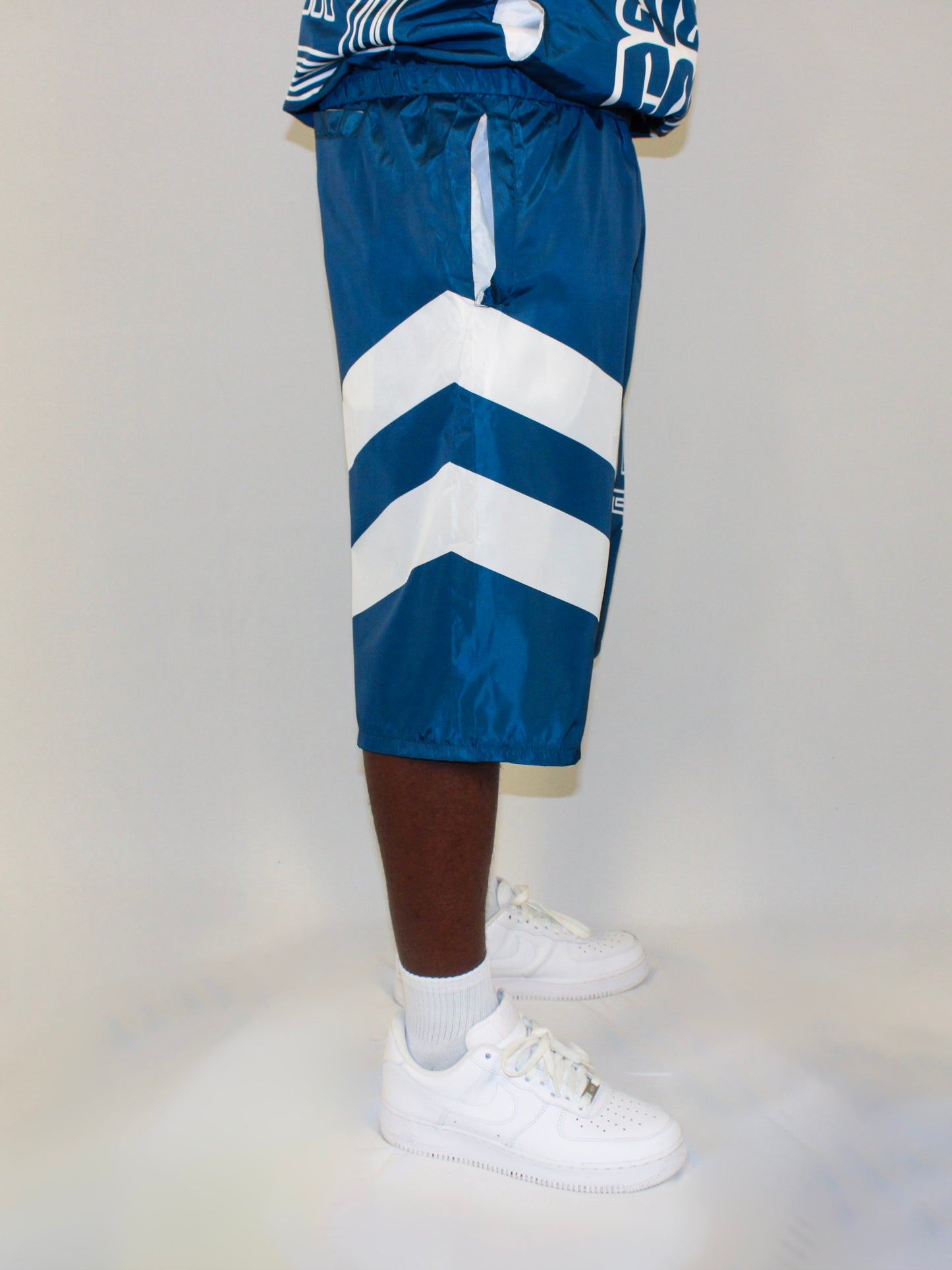 J2D "French Blue" Blue/White Nylon Shorts